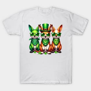 St Patricks Day Trio of Kangaroos T-Shirt